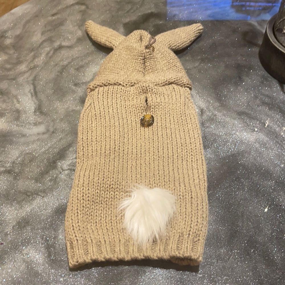 ADORABLE KNIT bunny hoodie for your pet!